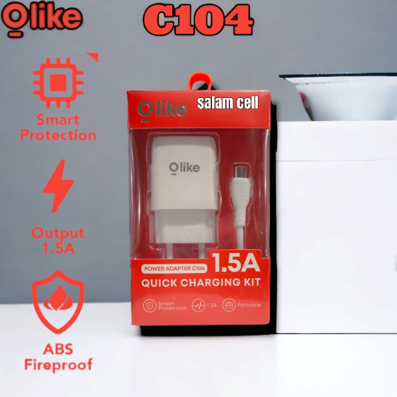 Charger Hp OLIKE C104 Cocok Untuk Semua merk Hp Original Garansi Resmi