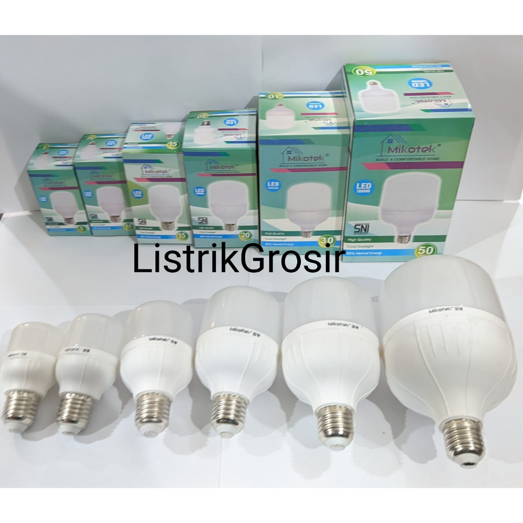 Lampu PanaLed Premium 5W 10W 15W 20W 30W 40W 50 w 60 Watt Kapsul LED T Bulb Bohlam Tabung