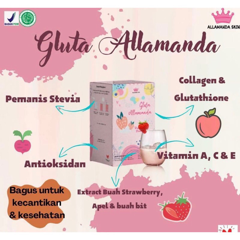 BISA COD - Gluta Allamanda &amp; Allamanda flim by allamanda skin - Minuman Pemutih Dan Penurun Berat Badan by Allamanda Skin