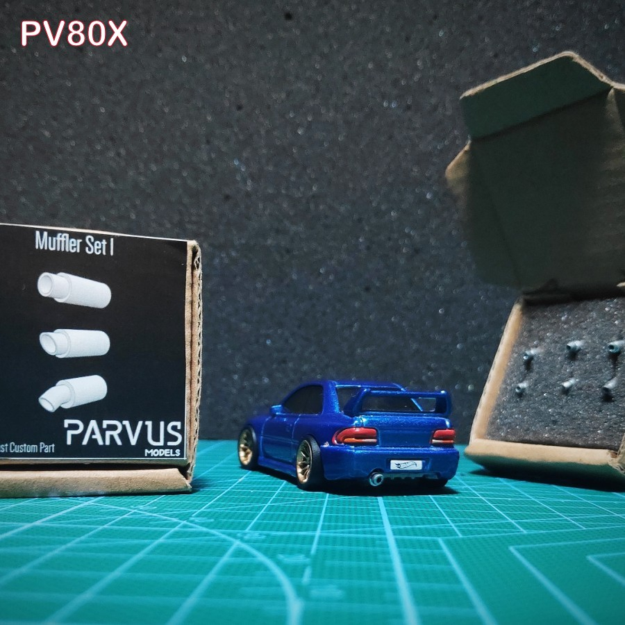 Parvus Models PV80X Muffler Set Knalpot Custom Hot Wheels Tomica 1/64