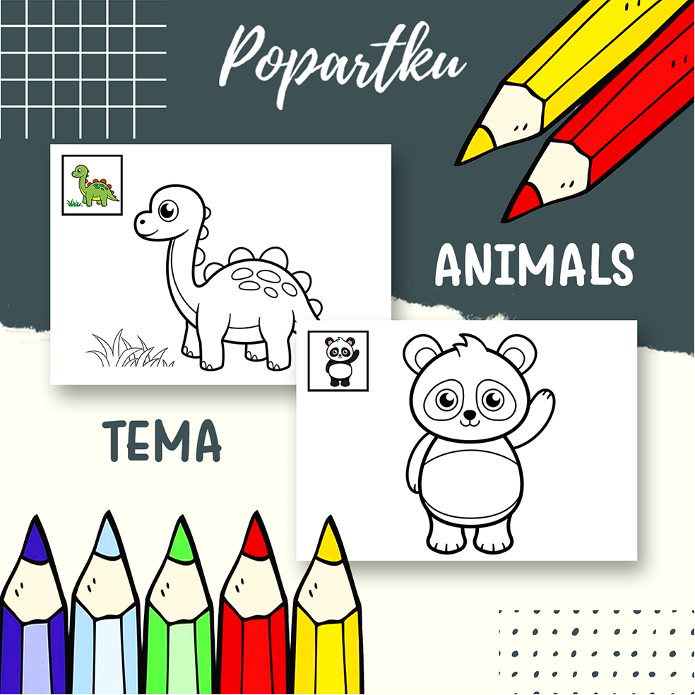 

KERTAS MEWARNAI KERTAS GAMBAR TEMA HEWAN ANIMAL | KERTAS MEWARNAI ANAK PAUD TK SD | KERTAS A4