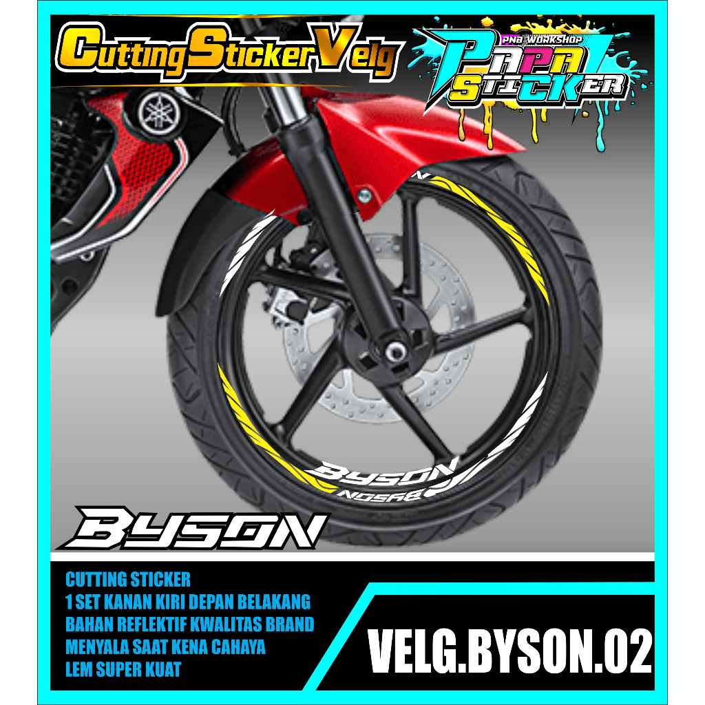 STIKER VELG BYSON CUTTING STICKER VELG CUTTING VARIASI YAMAHA BYSON LIS BAN/VELG 02