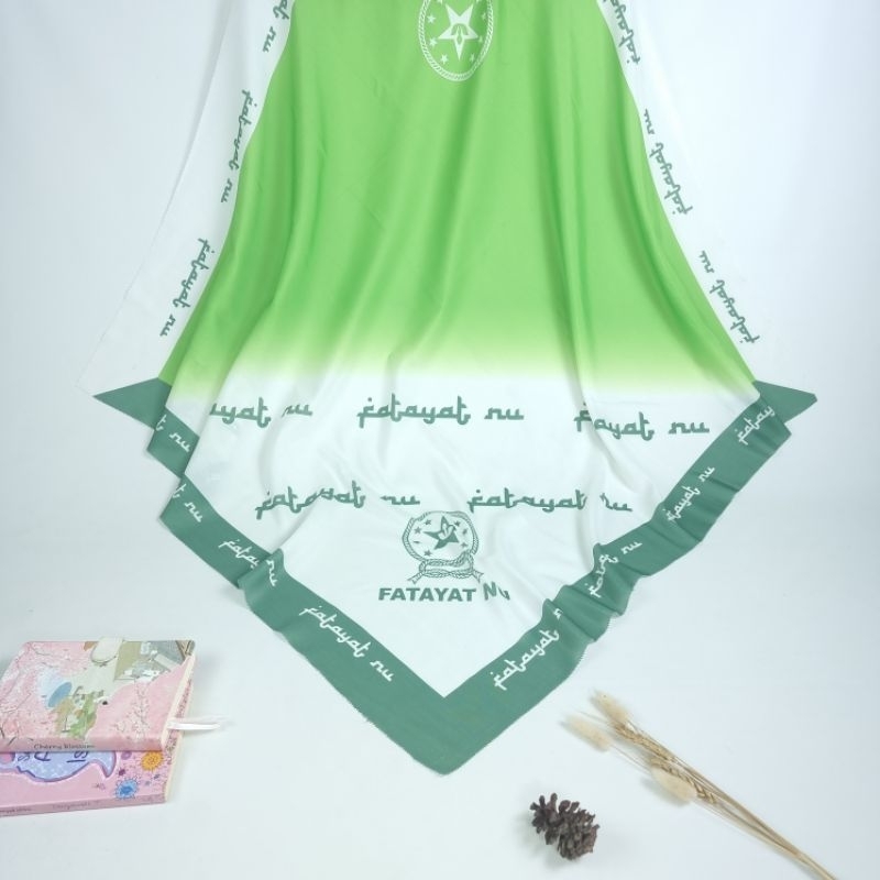 (FATAYAT NU) Shofa Fashion-Hijab Segi empat Voal motif Digital Print