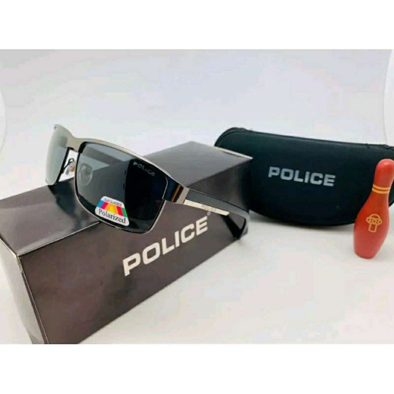 Kacamata Pria Police 24 Polarized UV 400 Warna Hitam