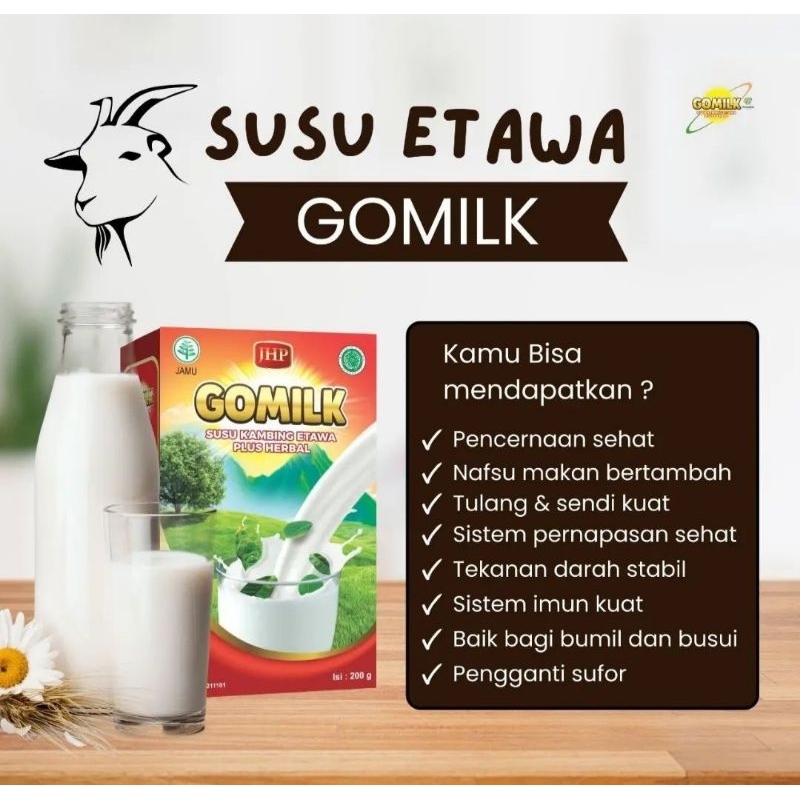 

GOMILK SUSU ETAWA (KEMASAN BOX/MERAH) isi 200gram