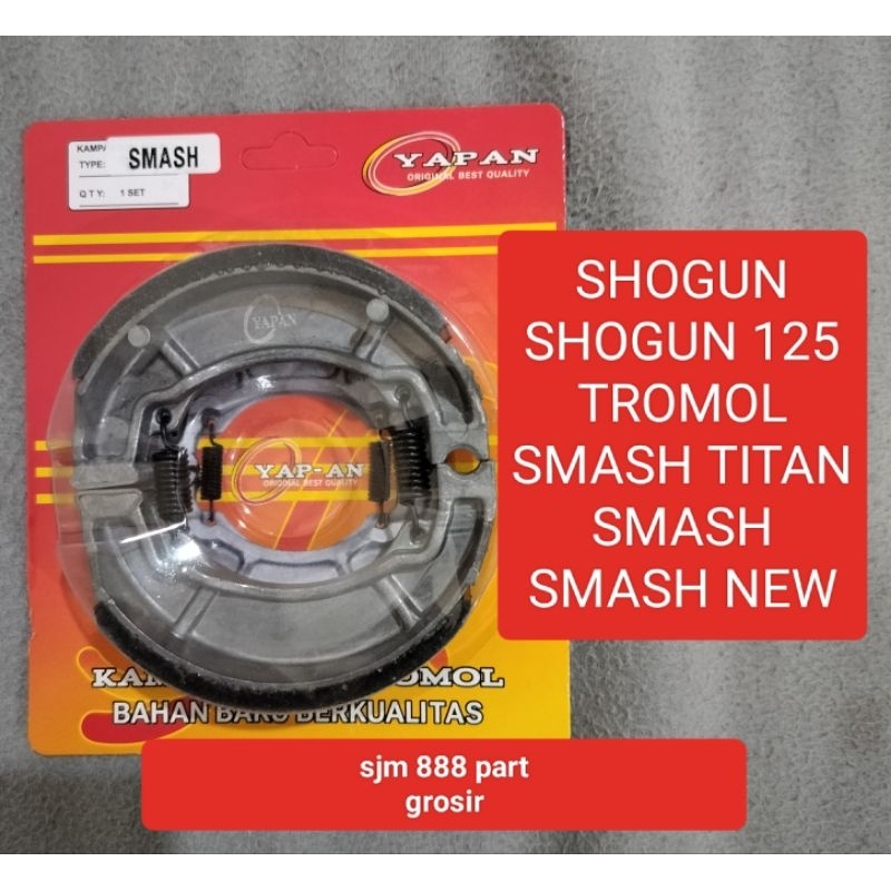 kampas rem tromol belakang shogun /smash / rc 100 / Shogun 125 / smash Titan