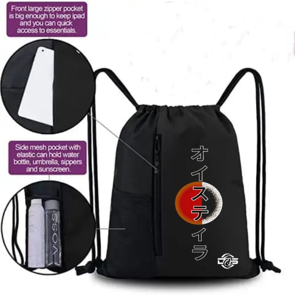 Tas Serut Pria Wanita/Tas Serut Sepatu Futsal/Stringbag Anti Air