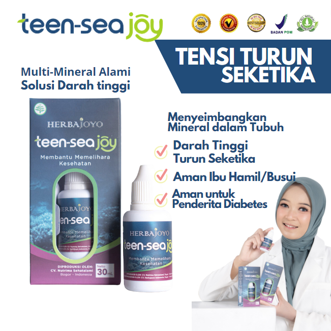 Teen-Sea Joy TEENSEAJOY | TENSIJOY dengan Kandungan Deep Sea Mineral dengan extract Garcinia Solusi Jaga Kesehatan Kestabilan Darah