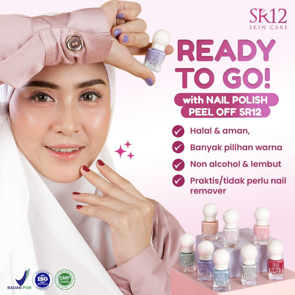 Sr12 Nail Polish Kutek Halal Perawatan Kuku