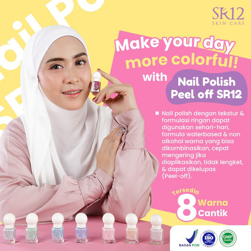 Sr12 Nail Polish Kutek Halal Perawatan Kuku