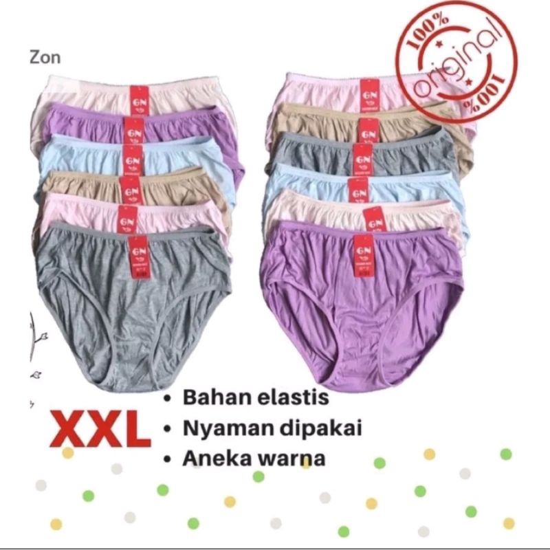 3pcs GN 937 & 939 - Celana Dalam Wanita Golden Nick / CD wanita katun M - 3L