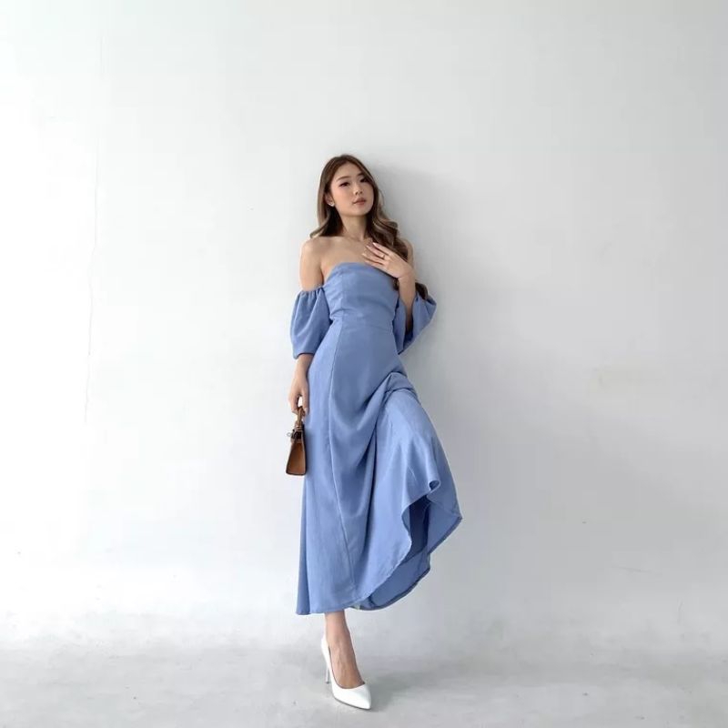 dress DINDA//DRESS KOREAN//DRESS SABRINA//DRESS PANJANG//DRESS KOREAN//DRESS MURAH//