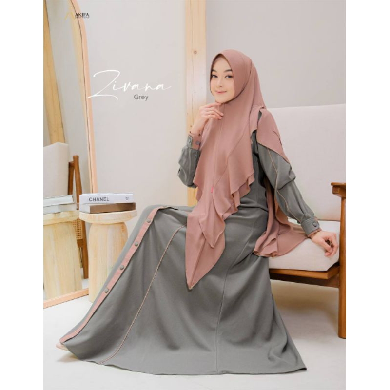 ZIVANA SET KHIMAR EXCLUSIVE BY AKIFA