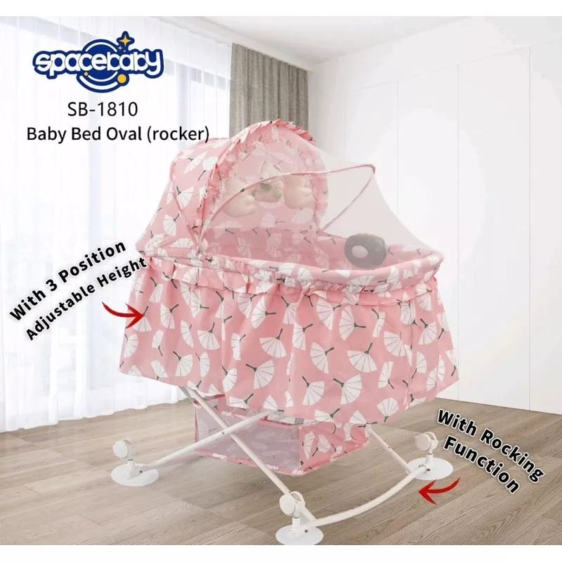 Spacebaby SB-1810 Baby Bed Oval Rocker / Tempat Tidur Bayi