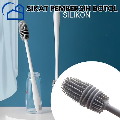 Sikat Pembersih Gelas Botol Bahan Silikon Dengan Gagang Panjang / Sikat Botol Silicon / Sikat Botol Silicon Gagang Panjang Multifungsi 30069