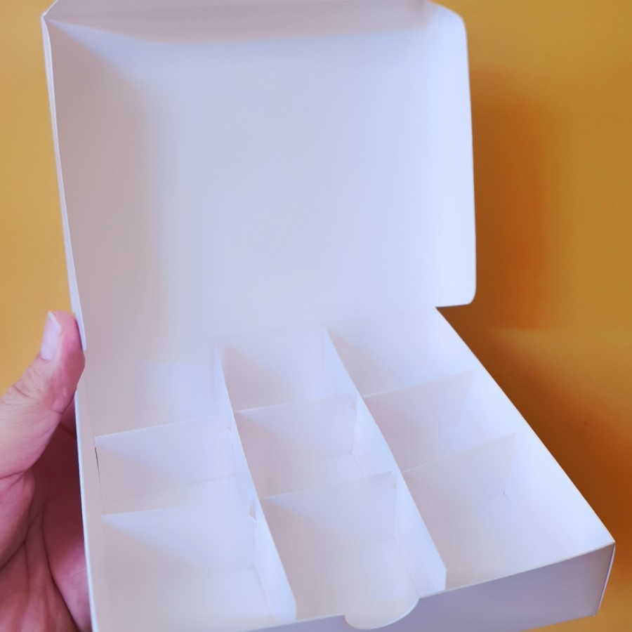 

10 pcs Kotak Dus Sekat Box Cake Dus Mochi Box Partisi Insert 9 Kotak Chocolate Dus Packaging Sekat Hampers