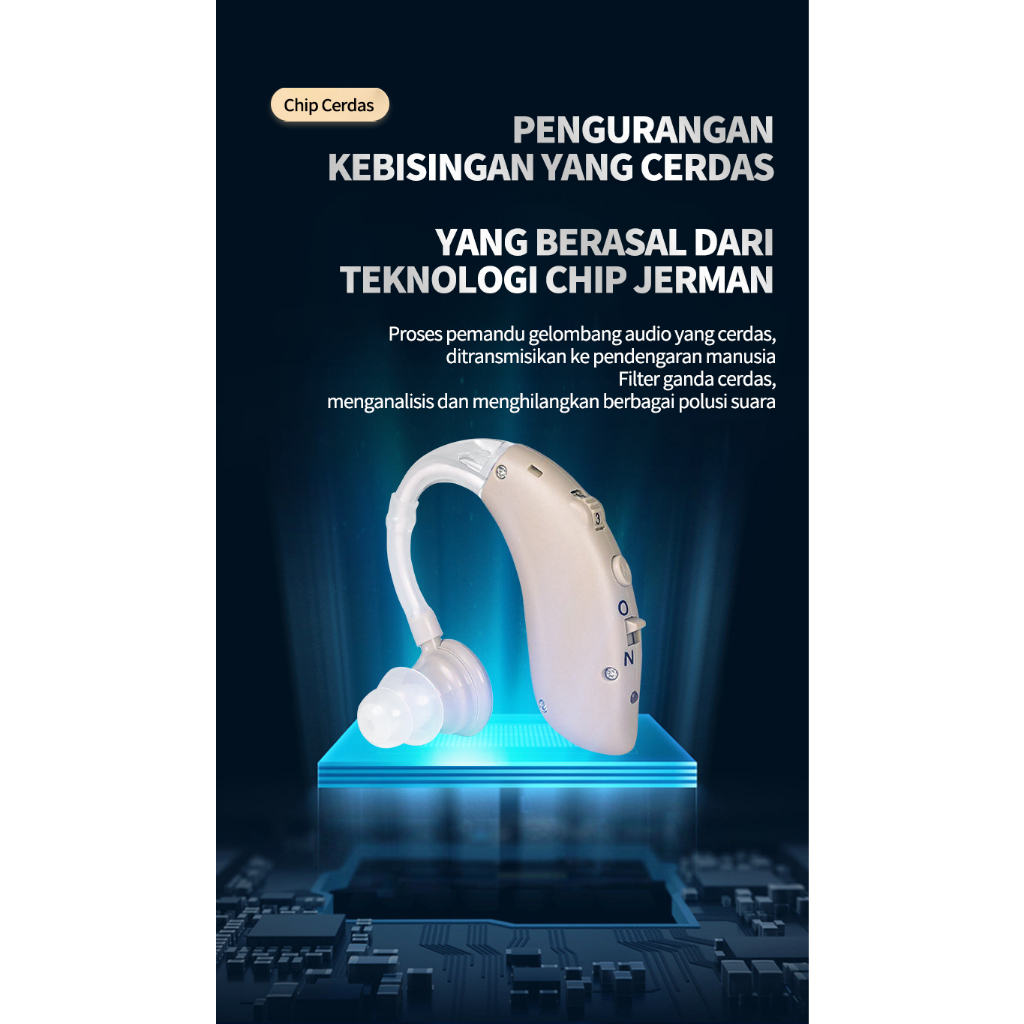 BLUE SKY Bluetooth Noise Cancelling Alat Bantu Dengar Lansia / Alat bantu dengar telinga