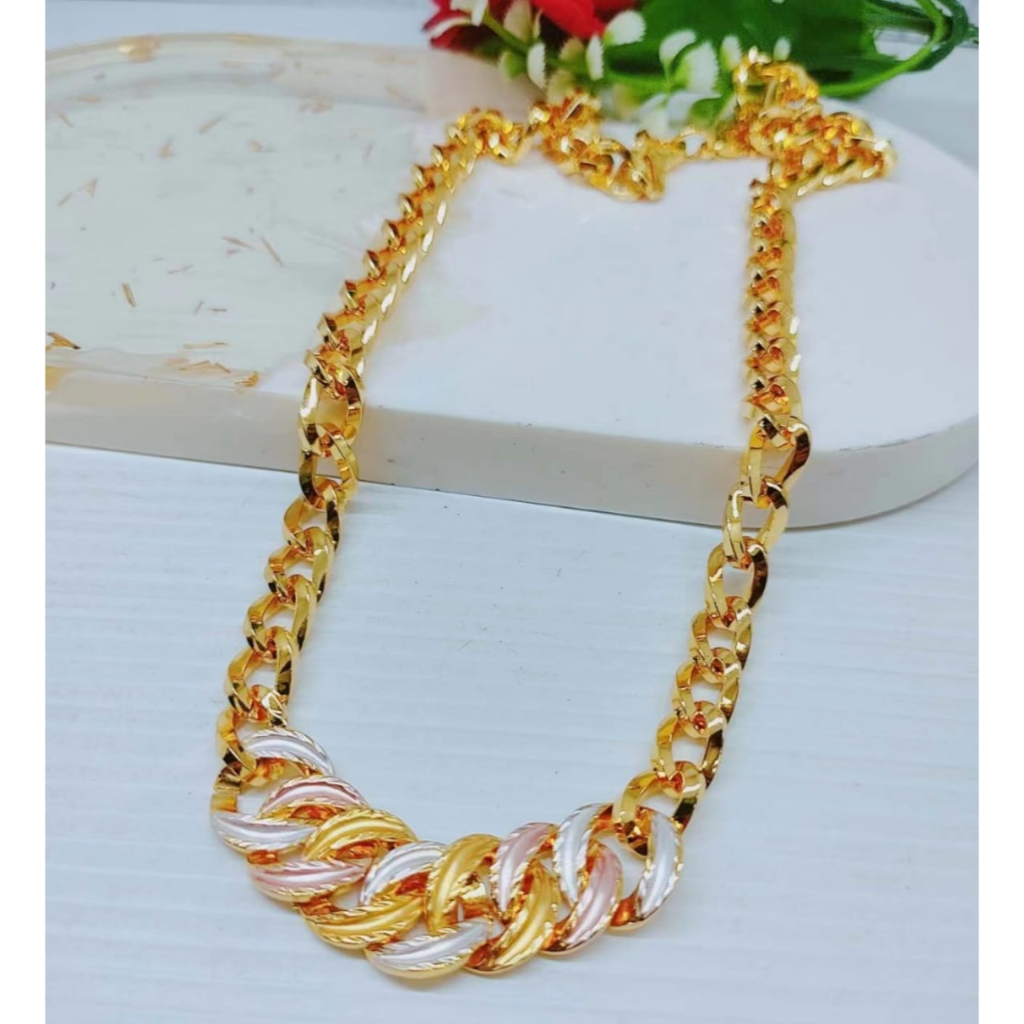 Kalung Xuping  Rantai Kombinasi Lapis Emas Perhiasan Fashion 1356