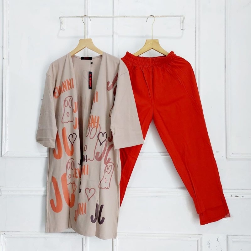 Setelan Combed 20s Terbaru AKU KARISSA // Set Cel Combed XL Motif // Kaos Combed 20S Premium