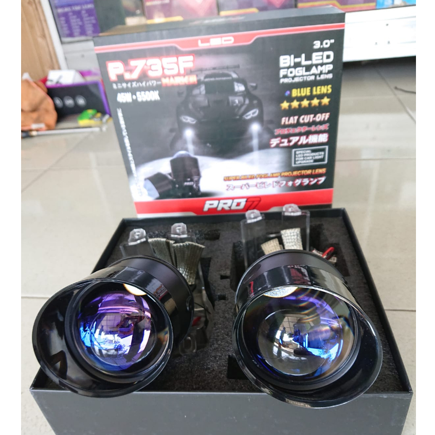 Foglamp pro7 p735f 45w V3 Blackcat Edition Original mark lll lampu kabut LED