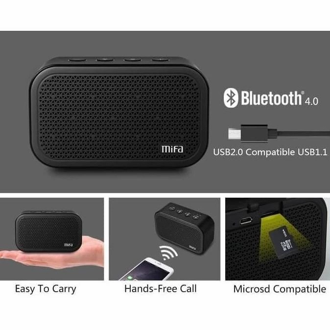 MiFa M1 Bluetooth Speaker Wireless Stereo CUBE With Mic