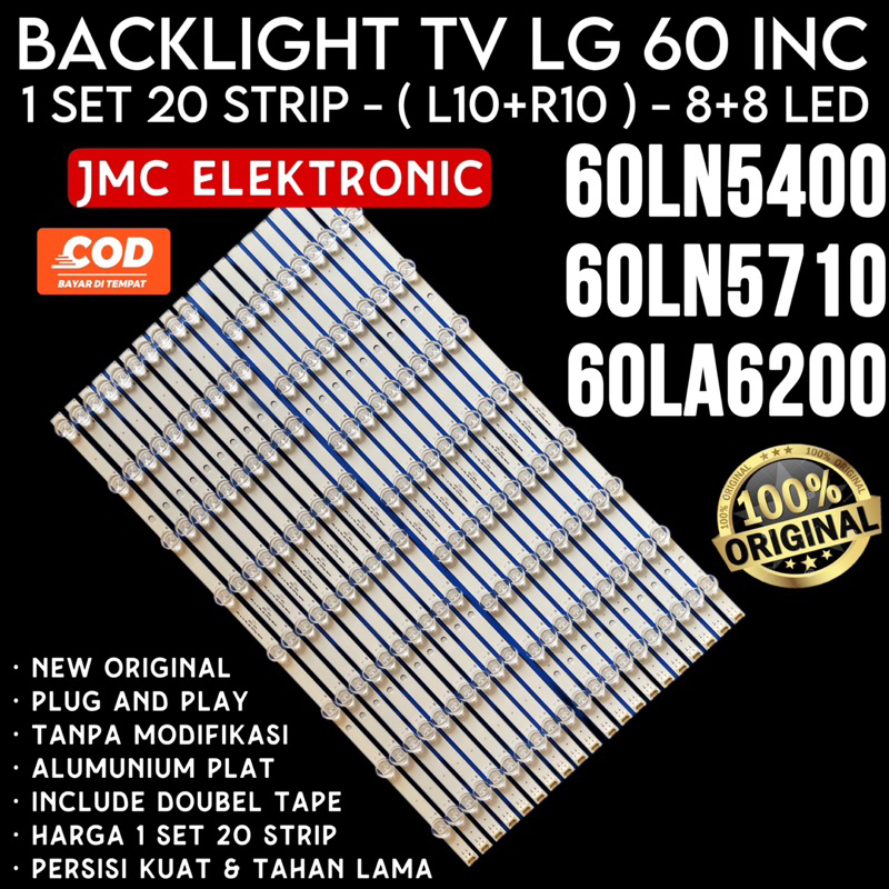 BACKLIGHT TV LED LG 60 INC 60LN5400 60LN5710 60LA6200 LAMPU BL 60IN 8K CEKUNG 60 INCH