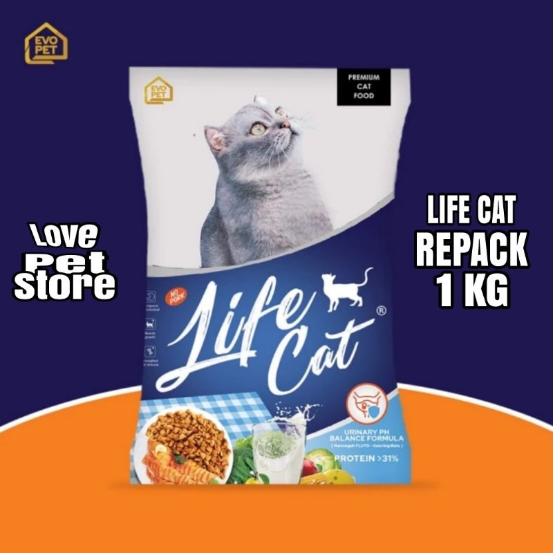 Makanan Kucing Life Cat repack 1kg~ Dry food kucing