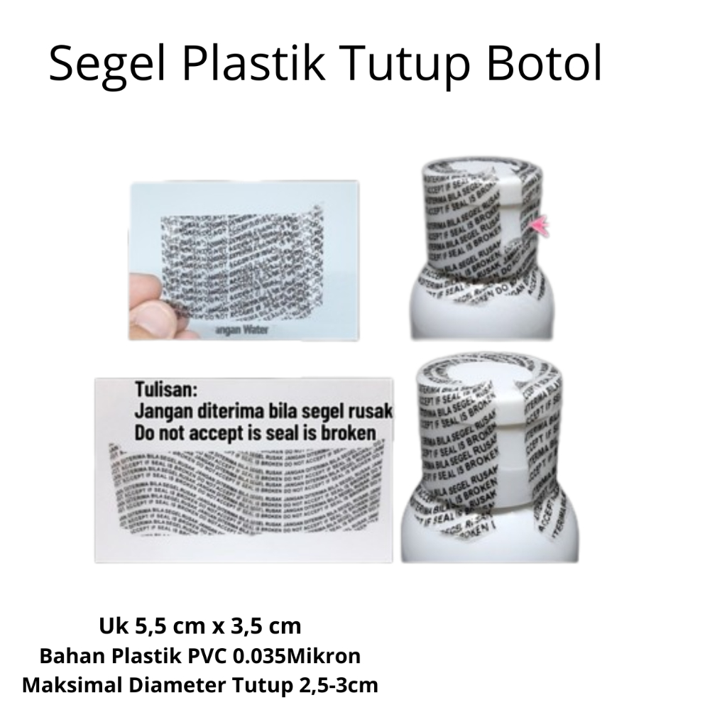 BWDO Segel Plastik Tutup Botol / Shrink Tutup Botol