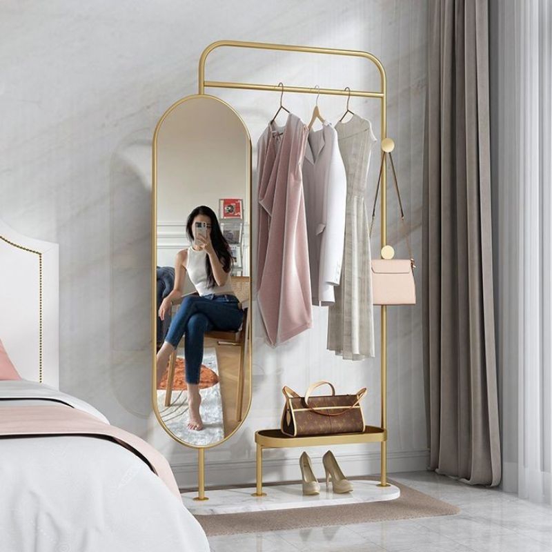 Standing Kaca - Kaca dengan rak gantung