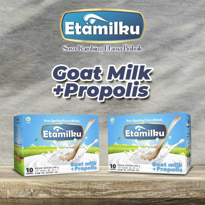 

Susu Kambing Etawa Bubuk Etamilku Asli Original isi 10 Sashet