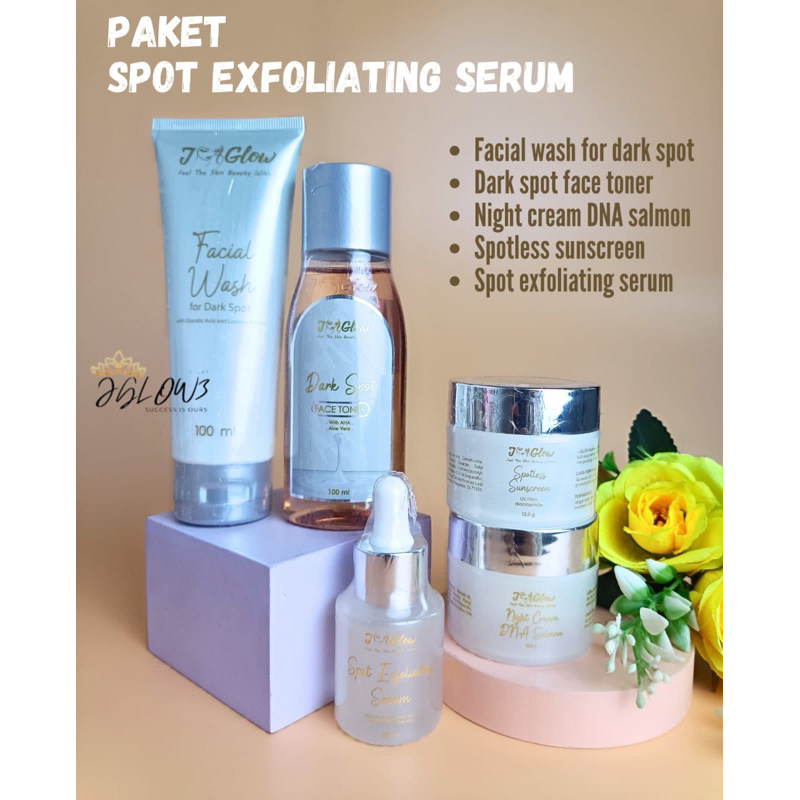 JGLOW SKINCARE PAKET  SPOT WHITENING/ PERAWATAN WAJAH/ CREAM/SERUM WAJAH/PERAWATAN KECANTIKAN