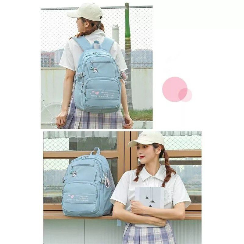 Tas Ransel Sekolah Anak Perempuan Tas Sekolah Anak Anti Air Model Korea Import Tebal Tas Ransel Sekolah Anak Perempuan  Tas Punggung Sekolah SD SMP SMA Tas Bahu Anti Air Original Backpack Laptop