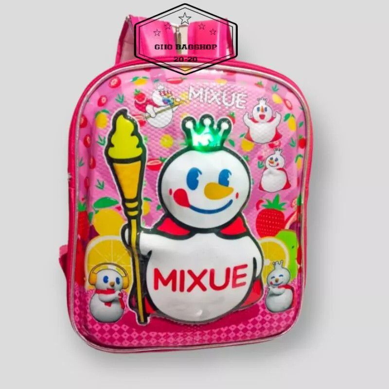 TAS RANSEL TK VIRAL MIXUE GAMBAR TIMBUL tas anak sekolah mixue/tas anak tk mixue timbul/tas anak sd mixue timbul led/tas anak ransel perempuan/tas anak sekolah tk/tas anak