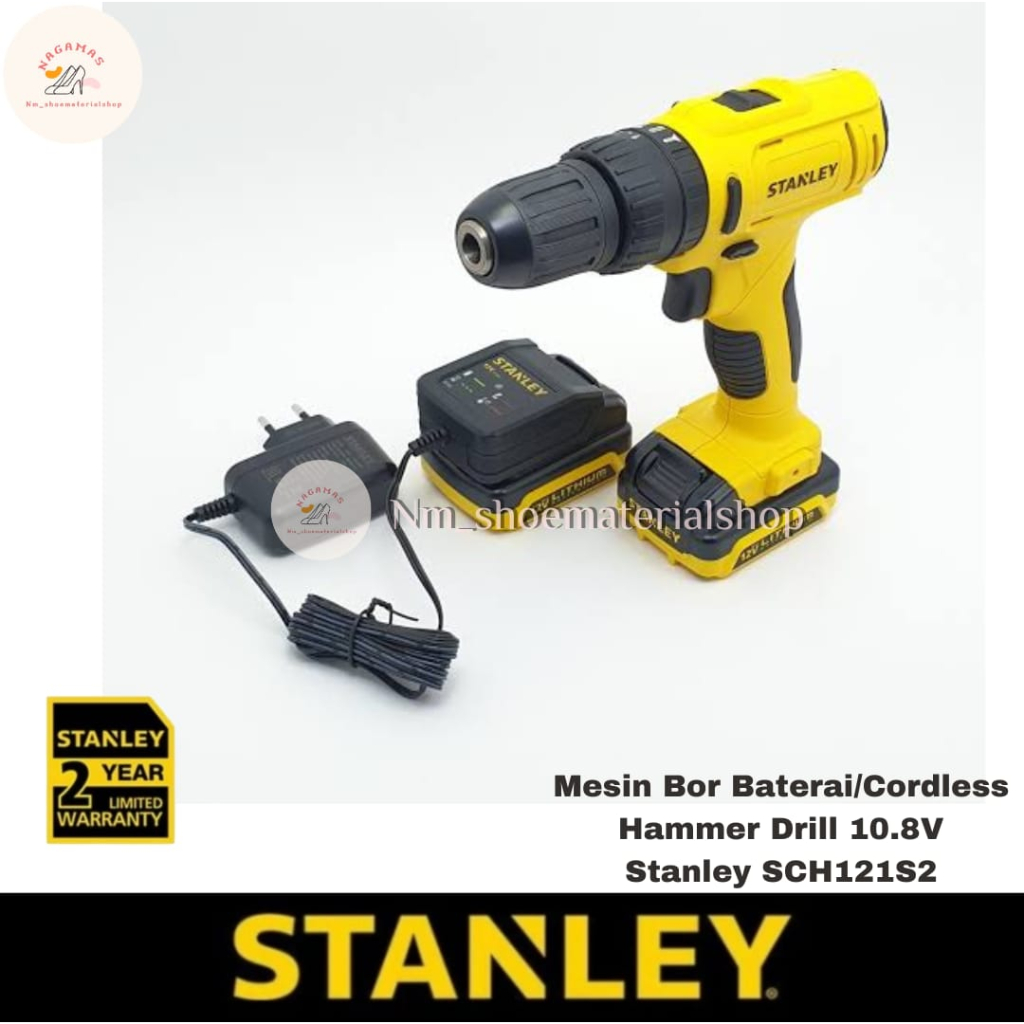Stanley Cordless Impact Drill / Bor Impact Baterai 10.8V SCH121S2