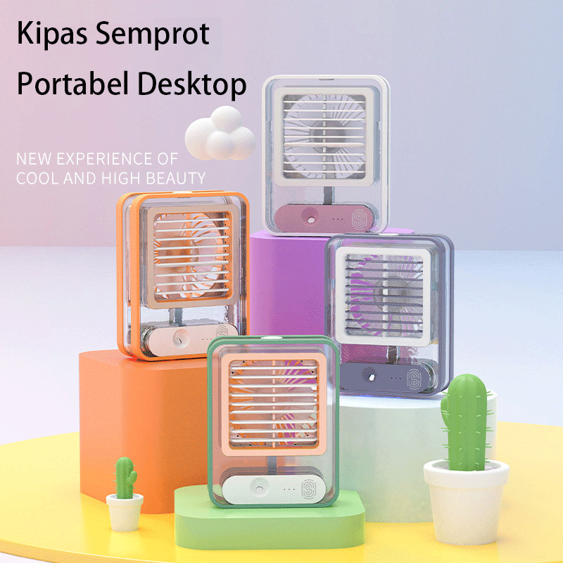 JE.ID AC Mini Portable LED /  Kipas Angin AC Mini Portable Humidifier / Kipas Angin AC Mini Portable Humidifier Air Cooler / Kipas Angin Cooler Pendingin Ruangan / Kipas Angin Mini Portable / Air Cooler Fan AC Mini Kipas