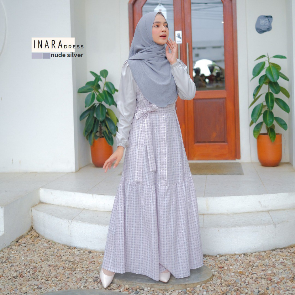 Riskirich Inara Gamis Syari Cantik Kekinian Bahan Ironless Anti Kusut