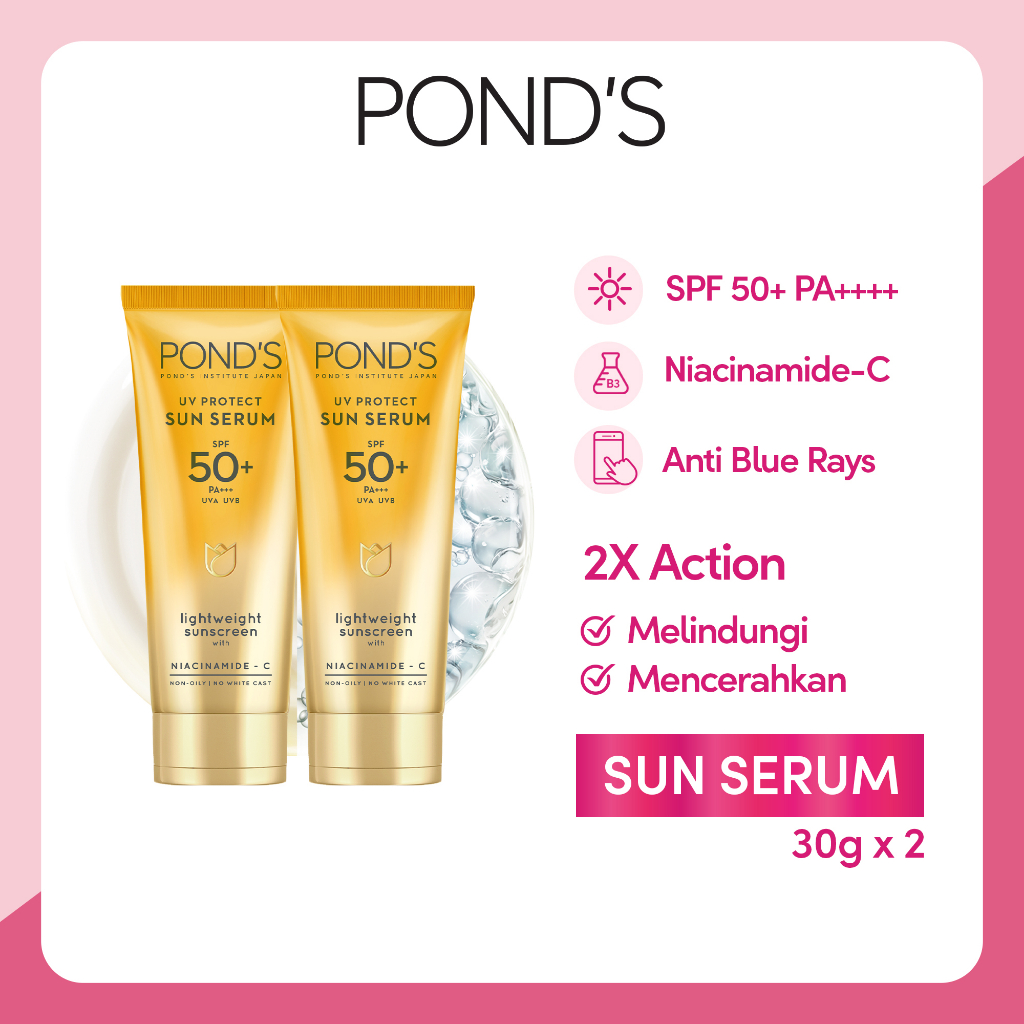 Pond's UV Protect Sun Serum SPF50+ PA++++ 30g Twinpack