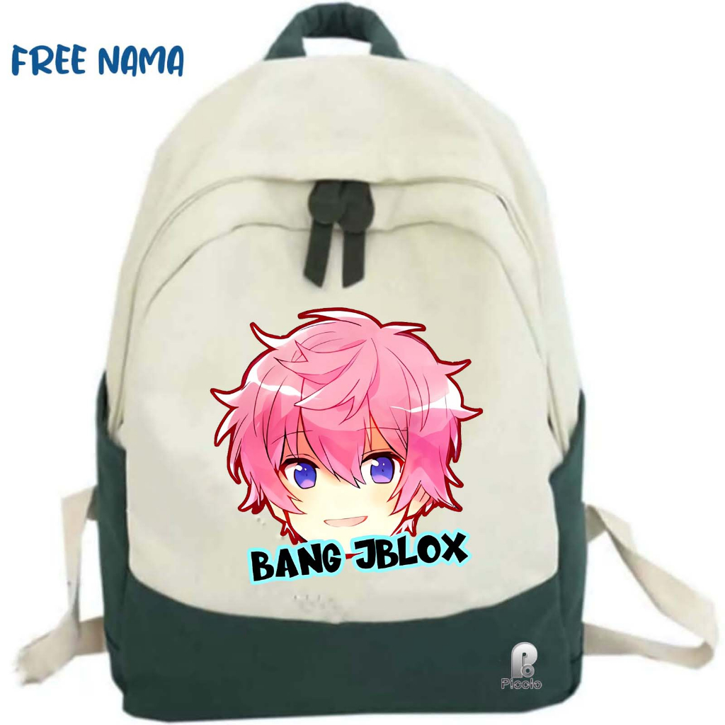 TAS RANSEL BACKPACK ANAK SEKOLAH MOTIF YOUTUBER BANG JBLOX UNISEX (FREE NAMA)