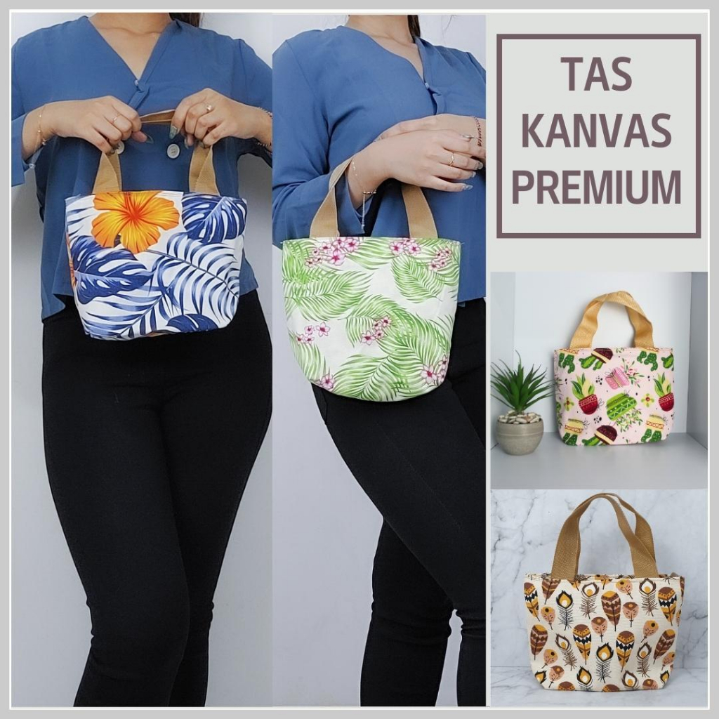 [100% REAL PICT] TAS KANVAS PREMIUM / TAS MUKENA / TAS KOSMETIK