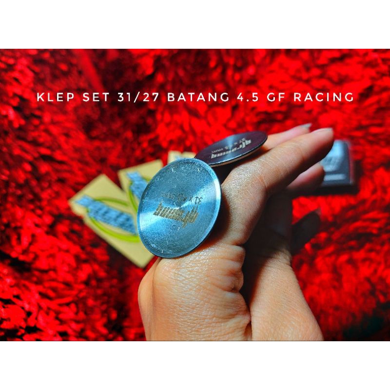 KLEP SET 31/27 BATANG 4.5 MM GF RACING - BOYRENK RACING CONCEPT