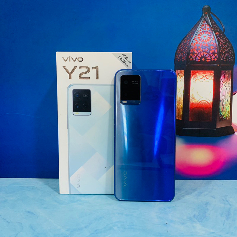 VIVO Y21 4/64GB SECOND FULLSET BEKAS GARANSI RESMI