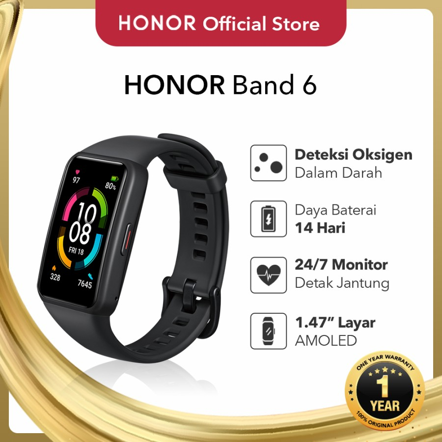 Honor Band 6 Smartband 1.47&quot; Amoled Display SpO2 Blood Oxygen 24/7