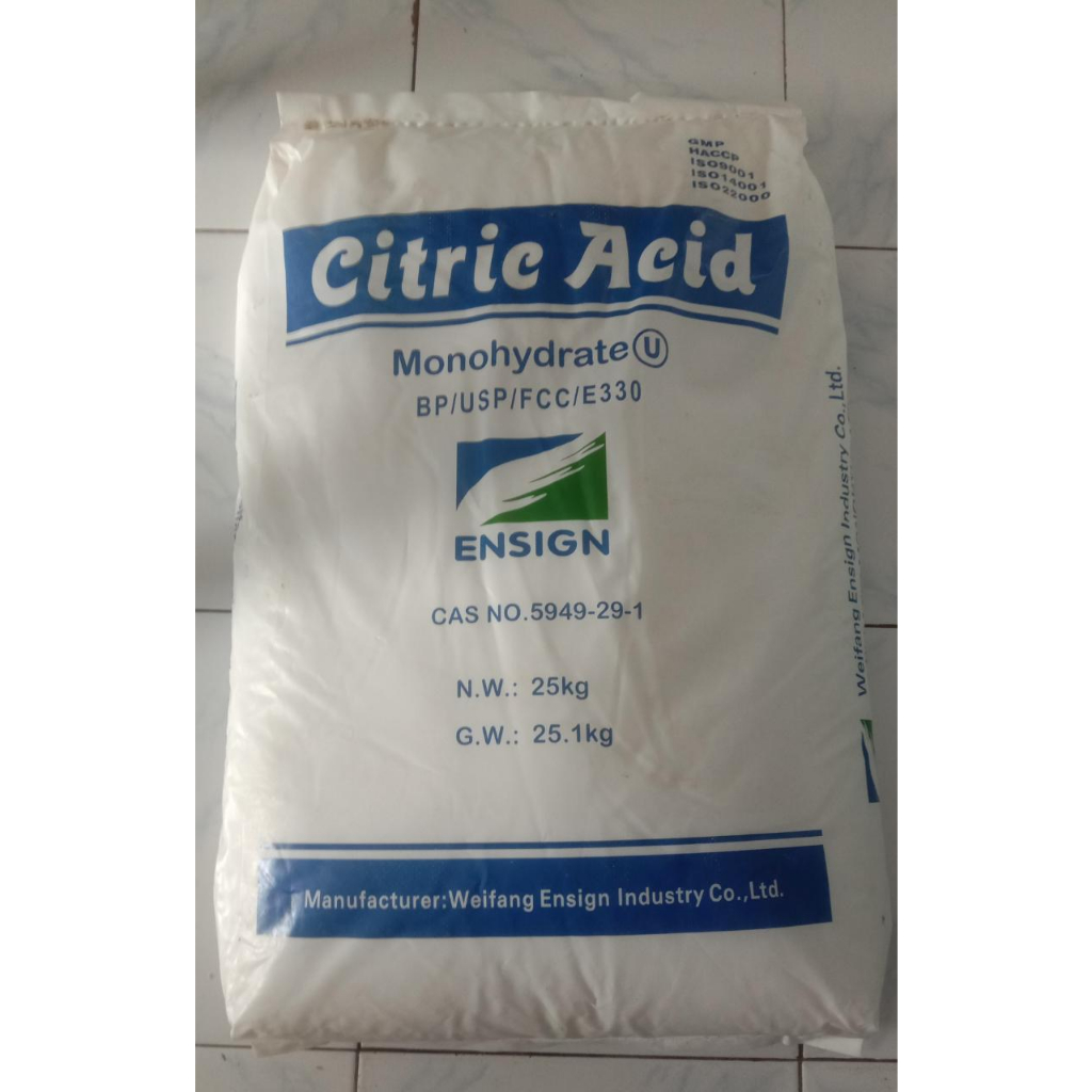 Citric Acid / Citrun / Citric Monohydrate / Sitrun 1KG asam citrun pemutih pembersih