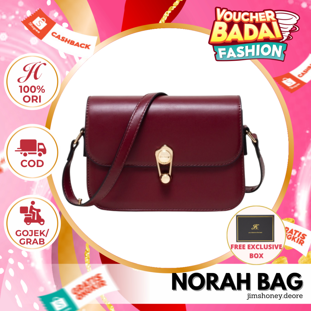 Jims Honey Norah Bag Tas Shoulder Selempang Kerja Wanita Cewek Fashion Keren Import Korea Jimshoney Elegant