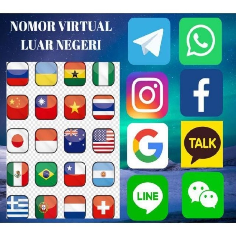 NOMOR VIRTUAL LUAR NEGERI UNTUK SEMUA APLIKASI