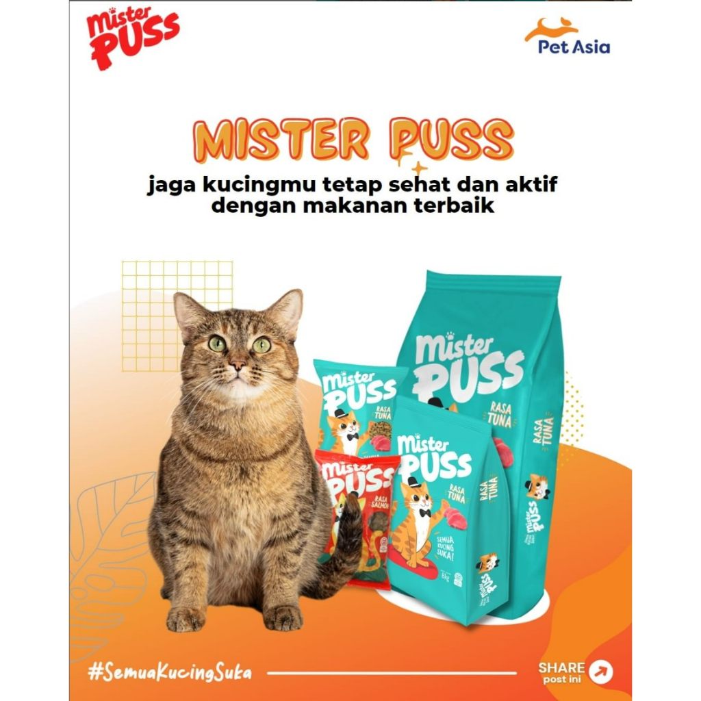 Mister Puss 500gr Makanan Kucing Kering Dry Food Mr Puss