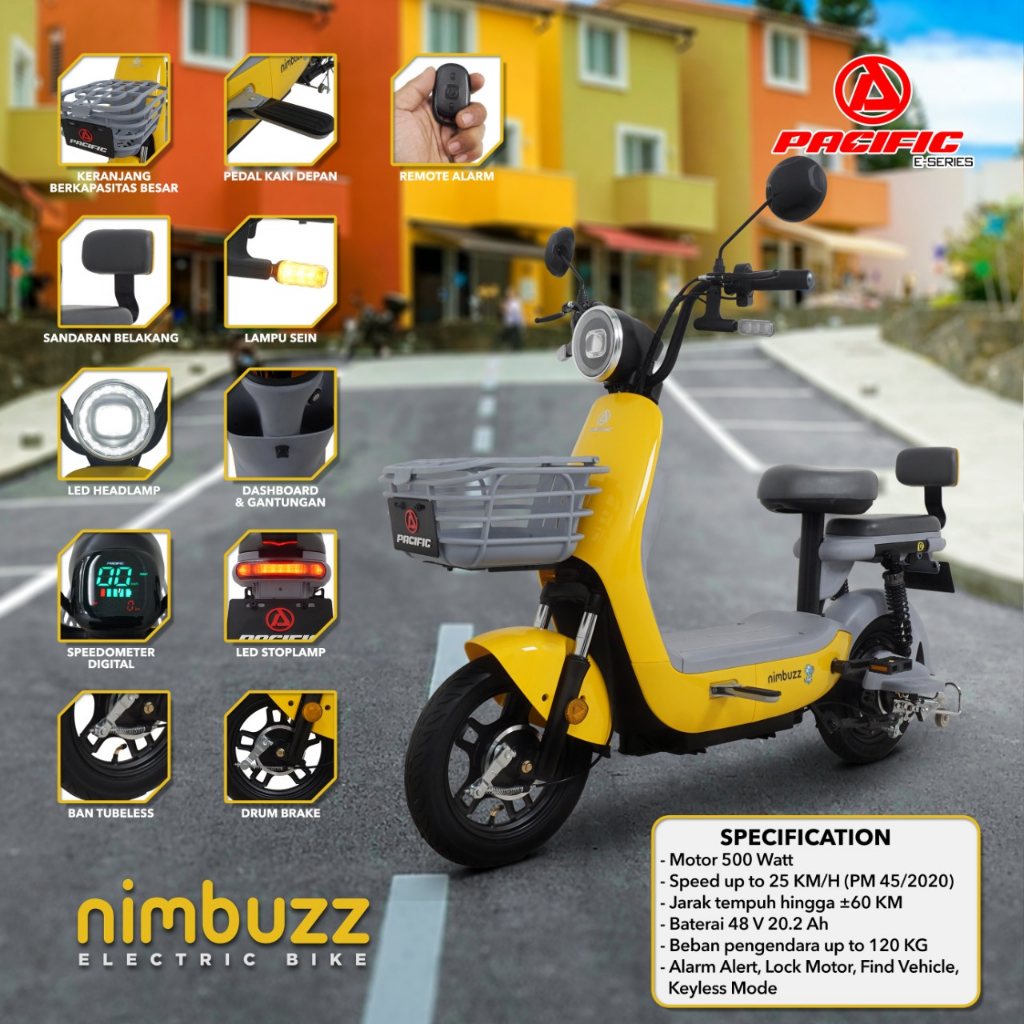 Sepeda Listrik Pacific Nimbuzz 48V500W Electric Bike