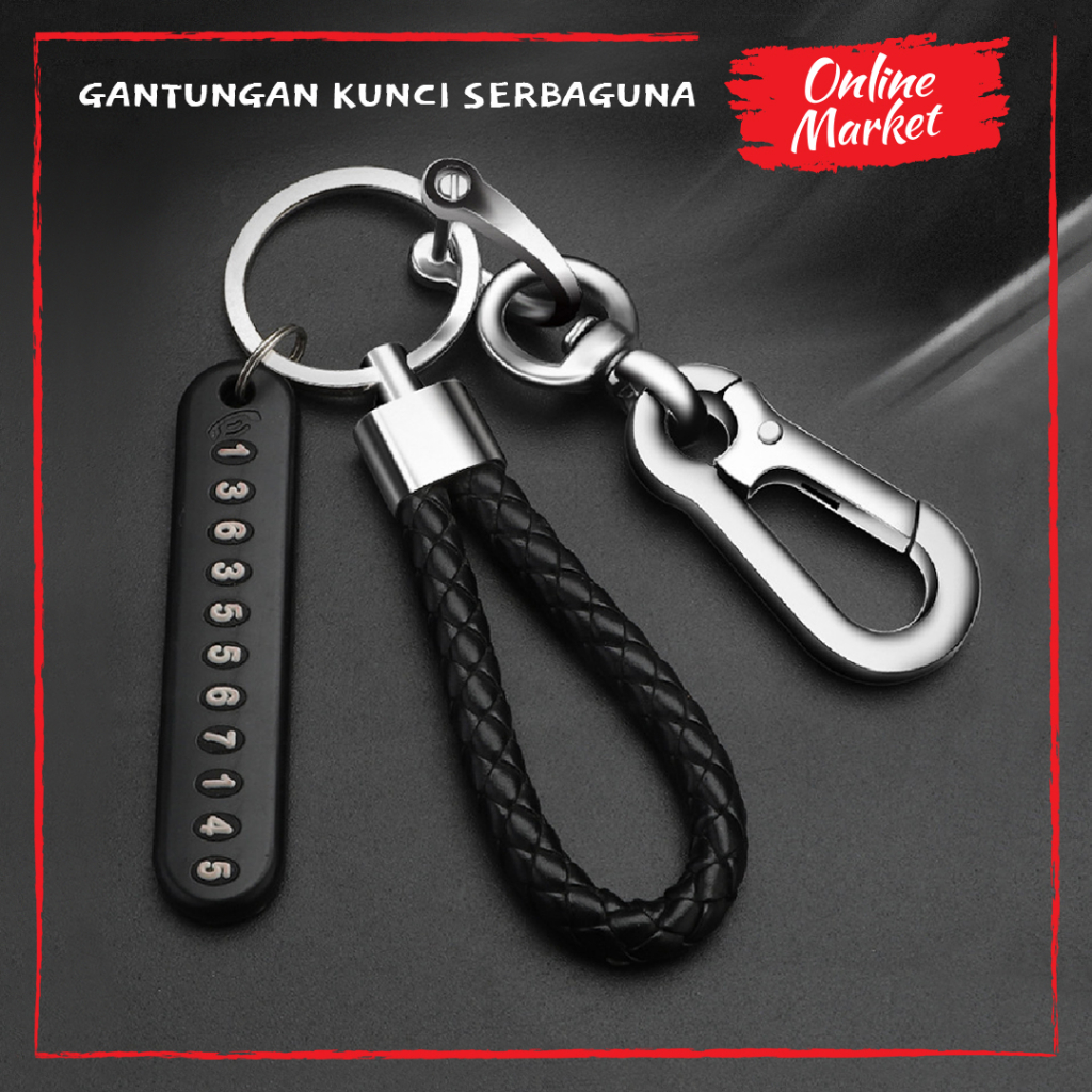 Gantungan Kunci Mobil Motor Serbaguna - Label Nomor - Pet Label