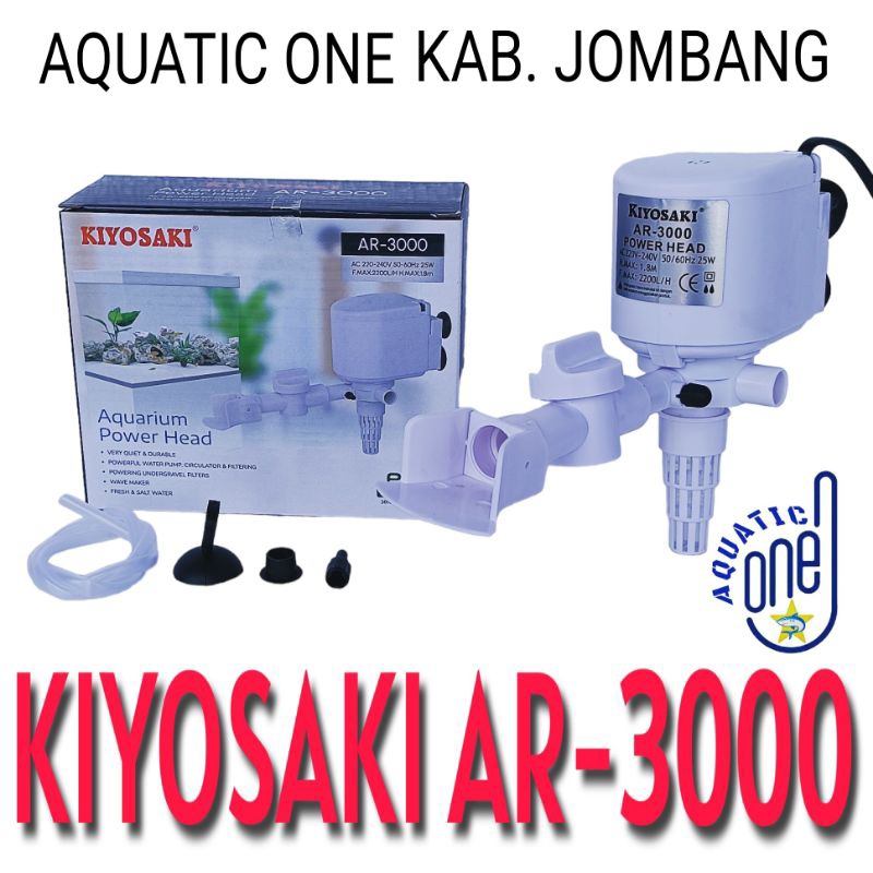 KIYOSAKI AR 3000 mesin pompa celup aquarium power head ph 2000 keatas waterpump akuarium water pump filter submersible