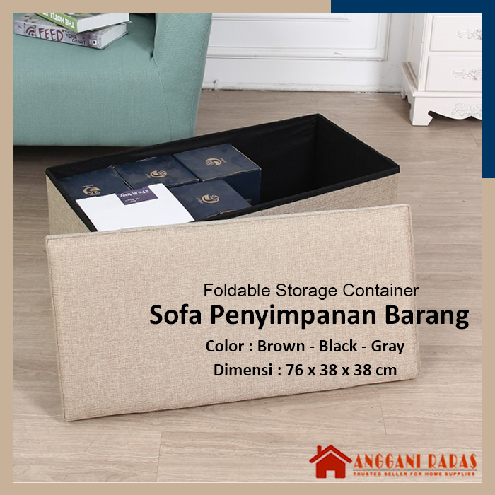 Sofa Box Tempat Duduk Penyimpanan Serbaguna Container Barang Organizer Rumah